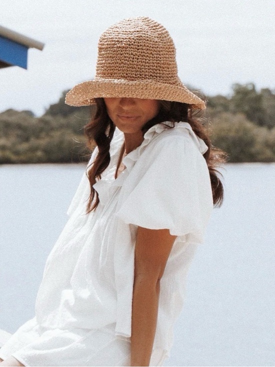 Accessories - Petal and pup straw hat NWT